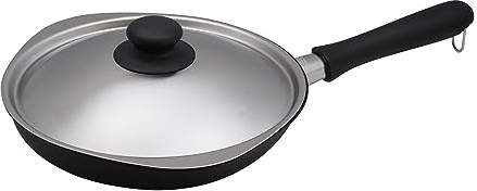 Sikura Sartén de Acero al Carbono con Tapa de 25 cm