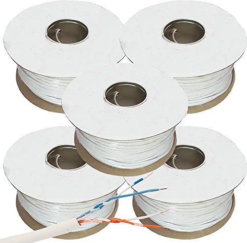1000m BT Telephone Copper Cable Extension | 2 Pair 4 Core/Way Wire | Multicore Telecom Phone Line Extend Lead Reel | CW1308 Slave Drop | Loops