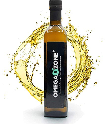 omega3zone Aceite de Pescado Premium Omega-3 líquido – Alta dosis: 5400 mg por porción en forma de triglicéridos – Certificado por laboratorio, fabricado en Alemania – 500 ml (500ml, Limón-Jengibre)
