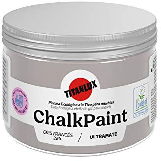 Titan - Chalk Paint Pintura a la Tiza (150 ml, Gris Francés)