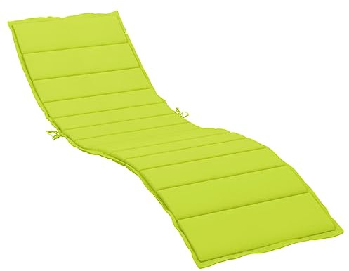 vidaXL Sonnenliege Auflage, Liegenauflage Outdoor, Polster Auflage für Gartenliege Liegestuhl, Polsterauflage, Hellgrün 200x60x3cm Oxford-Gewebe