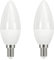 ShuoHui 2x E14 LED Lampe 5.5W (ersetzt 40W) Kerzenform Kerze Birne Energiesparlampe Strahler 6 5630 SMD AC 220-240V Warmweiß