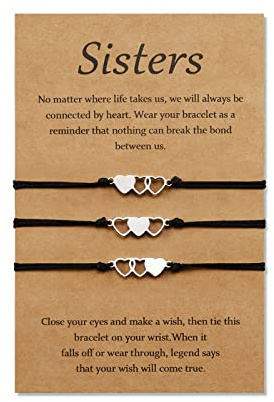 YELUWA 2/3/4/5 Stück Beste Freundschaft Armband Schwestern Bff Bestie Herz | Entfernung Übereinstimmung Entfernung Handgefertigt Beziehung Armbänder Geburtstag Geschenk Für Mädchen Frauen Mutter Töchter