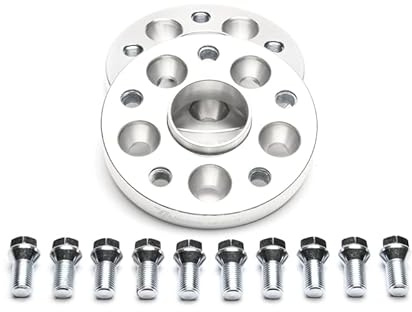 Adapterscheiben Lochkreisadapter aus Hochfestigkeitsaluminium gefertigt inklusive Schrauben zur Befestigung der Adapterscheiben 5x100 auf 5x112 M14 NLB 57,1 mm 1039081 (20 mm)
