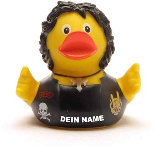 Badeente - personalisierbar (Heavy Metal Ente)