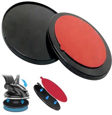 Bustlwor 2 Pcs Disque De Montage Adhésif, Disque De Montage Universel, Adhésif Tableau De Bord Pad Disquede Montage, Convient pour L'installation d'un Support De Téléphone Portable
