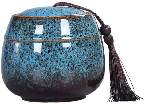 IMIKEYA Teedose Keramik Luftdicht Keramikgefäß Für Losen Tee Retro Teevorratsglas Mit Dichtem Deckel Zur Frischhaltung