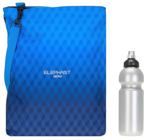Elephant Turnbeutel Sportbeutel Hero 12865 Dark Blue Cube +f | Beutel Sport Schule Attach Bag Tasche Jungen Mädchen Auswahl passt zu Cyber Camo, Two Tone, Flower, Cube oder Plaid