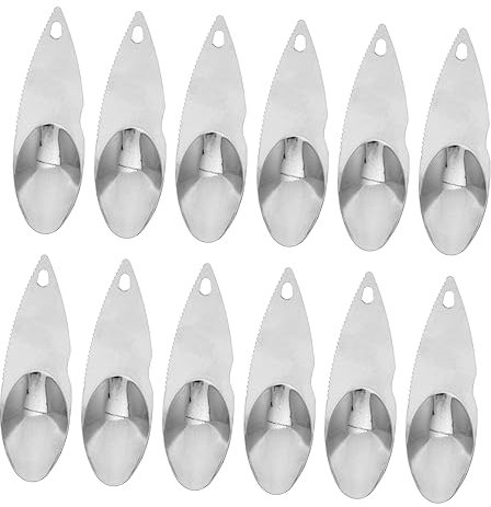 IMIKEYA 12pièces Cuillères Acier Inoxydable pour Kiwi Outil De Pelage Et Sculpture De Chair De Fruit Léger Et Facile à Nettoyer