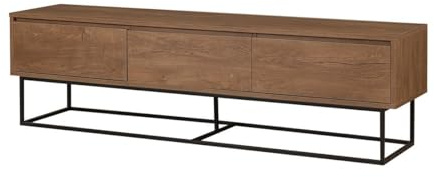 Calicosy Mueble TV 3 Cajones Decoración Nogal L180 Cm - Milo