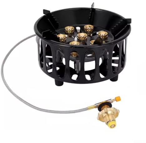 Portable Gas Burner Stove, 16800W Camping Stove with Precise Temperature Control (C)