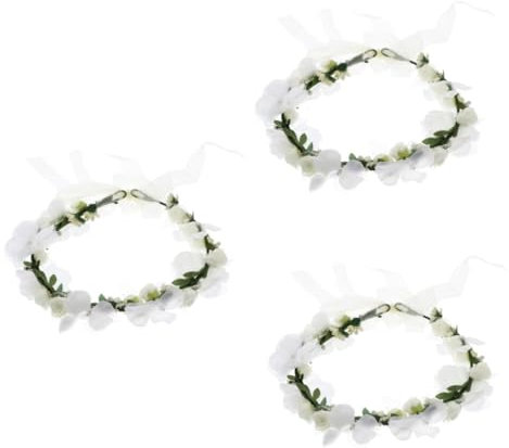 Healeved 3stücke Lifelike Wreath Headdress Für Strandurlaube Dekorativer Bohemian Haarreif Aus Künstlichen Blumen Für Hochzeiten Festivals Und Fotografie