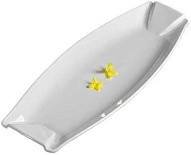 Dinner Plates Pure White Large Fish Plate Creative Ceramic Plate Restaurant Special Plate Hotel Club Service Plate Salad Plates(28.5inch)