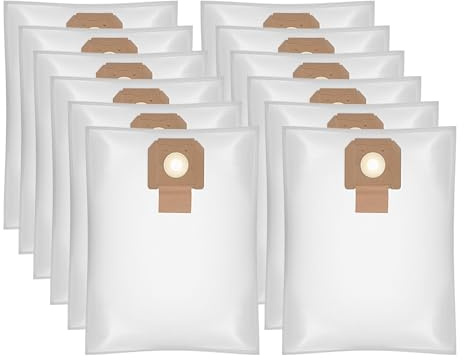 12 Sacs pour Aspirateur Bosch GAS 35 L AFC GAS 35 L SFC+ GAS 35 M AFC 2607432037