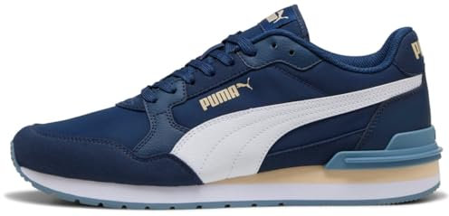 PUMA St Runner V4 NL, Zapatillas Unisex Adulto, Lona Blanca Azul Persiana, 44 EU