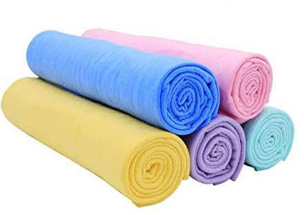 Gatuida 5pièces Serviette Peau De Cerf PVC Lavable pour Voiture Absorbante Et Rapide à Sécher Dimensions