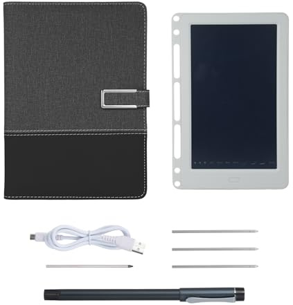 HUIOP Smart Pen,Smart Pen + A5 Leather Notebook Lined Journal Planner+Writing Board Real-time Sync for Digitizing Use with APP Voice-to-Text/Offline Storage/AI Function/Sharing Compatible with