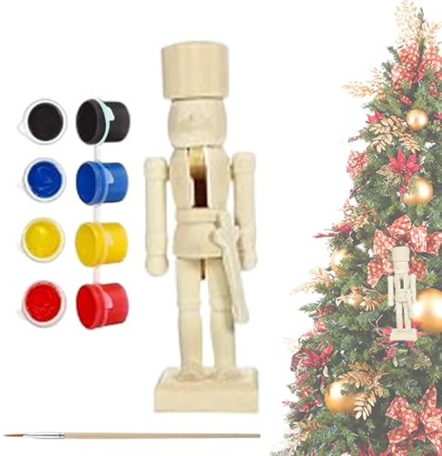 Zvn Zojne Figurines de Noël Miniatures – Casse-Noisette à Peindre –