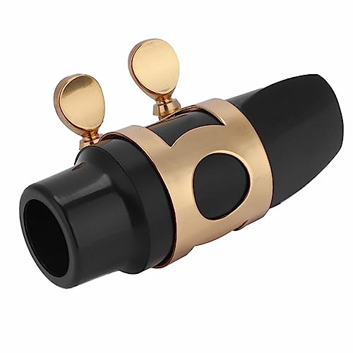 Kit Bocchino per Sassofono Contralto, Bocchino per Sassofono Soprano in ABS con Cappuccio Fibbia in Metallo Ance Pad Strumenti Musicali per Musicisti