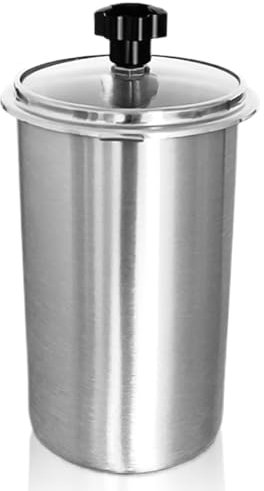 Pressa per Carne con termometro, pressa per Carne in Acciaio Inossidabile con Vetro visivo/Grande capacità 1,5 l/Facile da Pulire, pressa per Carne di Forma Rotonda, per preparare salumi sani Fatti