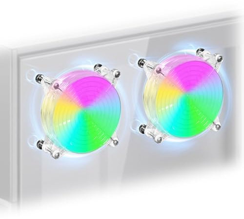 2PACK 120mm 4.72 PC 5V USB RGB Small Fans with Magnetic Screws Quiet Computer LED Cooling Fans for PC Case, Server, TV, Electronic Devices
