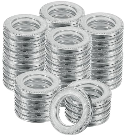 M METERXITY 50-Pack Curtain Grommets, 1-9/16(4cm) Inner Diameter Plastic Curtain Rings Clip Eyelet Rings Nanoscale Low Noise Roman Ring for Windows/Fabric, Home Drapes Grommets [Matte Grey]