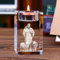 Portavelas de Cristal 3D Jesús, portavelas de Cristal, Transparente, para Velas, decoración de Boda, decoración de Mesa, Cena, Boda, Iglesia, oración