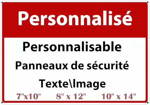Panneau en aluminium personnalisable – Ajoutez vos photos et textes pour une signalétique sur mesure, intérieure et extérieure
