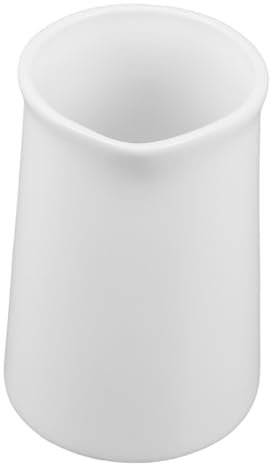 Hemobllo Brocca Piccola Per Panna in Ceramica Bianca Brocca Per Caffè Con Beccuccio Dispenser Per Latte Vaso Per Acqua Decorativo