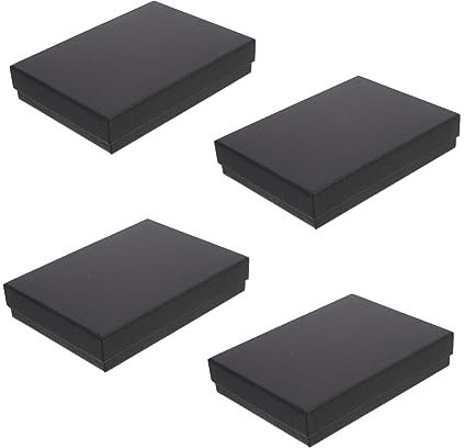 HAWILLOSCH 4 Stück Kraftpapier Geschenkbox Rechteckig Langlebige Tragetasche Große Verpackungsbox Mit Deckel Nachhaltig Passend Für Hochzeit Geburtstag Geschenkverpackung