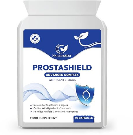 Prostashield Advanced Complex Men’s Health Supplement with Plant Sterols, Pumpkin, Zinc, Selenium & Vitamin D, Vegan Capsules for Immune & Men’s Vitality – 60 Capsules