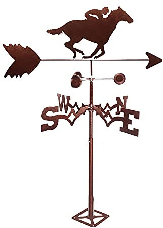 Veleta, veleta meteorológica, veleta de acero inoxidable con montaje en el techo, paleta de metal retro, indicador creativo de dirección del viento para granja, patio, decoración del hogar, regalo