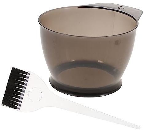 BAZEITFLOW Set De Tinte Cabello Kit 2 Piezas Bol Apto Para Tintes Pincel De Plástico Duro Reutilizable Para Uso Salones y Coloración Casera