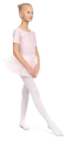 OVISSA Girls Ballet Tights 80 DEN Durable & Stretchy Dance Tights White 11-14 Years