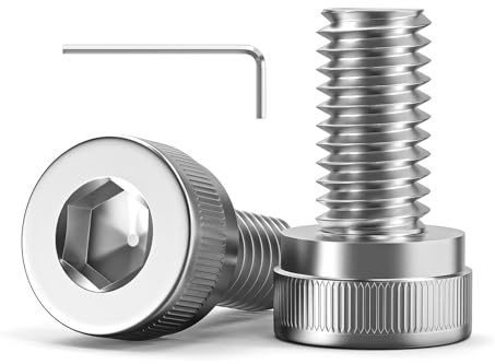 120 Stück M2 x 4 mm Schrauben, Zylinderkopfschrauben mit Innensechskant | Zylinderschrauben, Edelstahl A2 V2A, M2 schrauben Vollgewinde, Edelstahlschrauben mit Innensechskantschlüssel