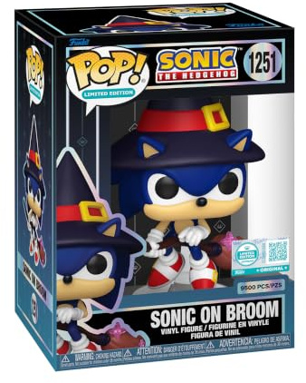 Funko POP! Supreme Limited Edition: Sonic The Hedgehog - Sonic on Broom | Official Merch - Collectable Vinyl Figurine for Shelf Display - Birthday Gift Idea for Fans and Collectors