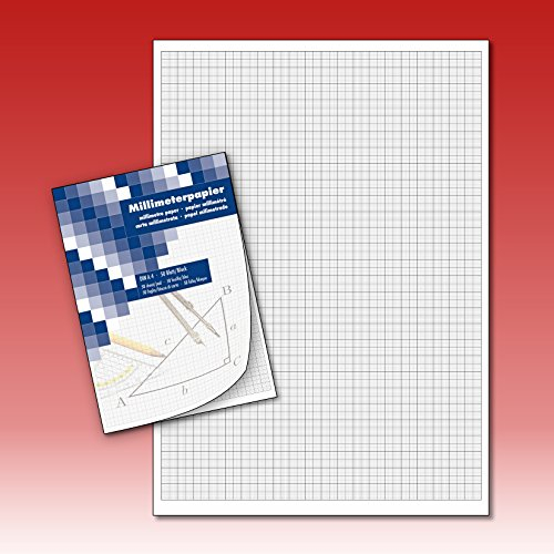 Millimeterpapier Zeichenblock technisches Zeichnen 50 Blatt DIN A4