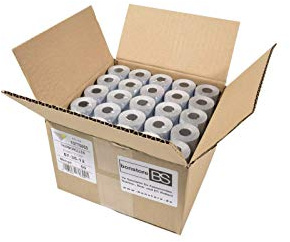 Öko EC Thermorollen -Blue4est- 57mm x 14m x 12mm mit Lastschriftdruck, Rollendurchmesser 35mm, 52g/m2, 1 Paket = 50 blaue Rollen