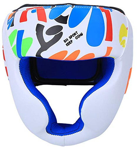 Tbest Casque de Boxe, Casque d'entraînement de Taekwondo Casque d'équipement de Protection de Boxe pour Enfants(Blanc) Equipements Sportifs pour Enfants