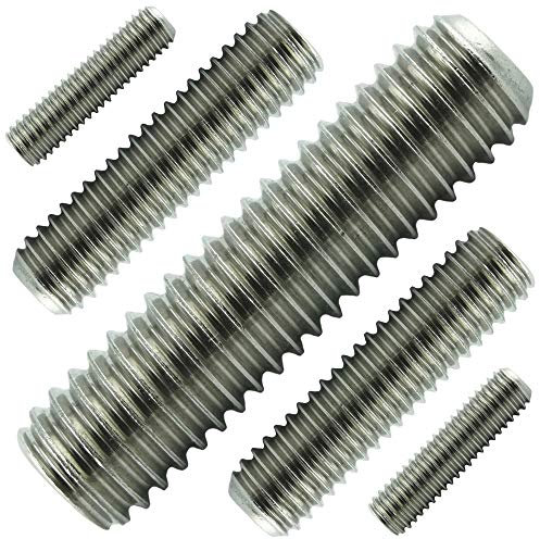 Tornillos prisioneros M3 x 30 mm (50 unidades) de acero inoxidable VA A2 V2A – tornillo prisionero con cabeza cónica y hexágono interior – DIN 913 – ISO 4026 | AGBERG