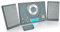 Grouptronics CD Players For Home Radio CD Player With Speakers - Stereo HiFi - Small Portable CD Radio Player with USB & MP3, FM, Clock Alarm, AUX IN, Desktop or Wall Mountable, Remote - GTMC-101