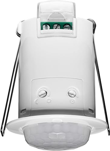 GRÄSSLIN 18.06.0028.1 talis 360 E mini - Rilevatore di movimento a infrarossi passivo per montaggio a soffitto DE in interni, 1 canale, angolo di rilevamento di 360°, LED da 200 W, lampadina e alogena