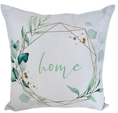 CB Home & Style Outdoor Garten Kissen Wasserabweisend Wasserfest 45 x 45 cm mit Füllung (Eucalyptus5)