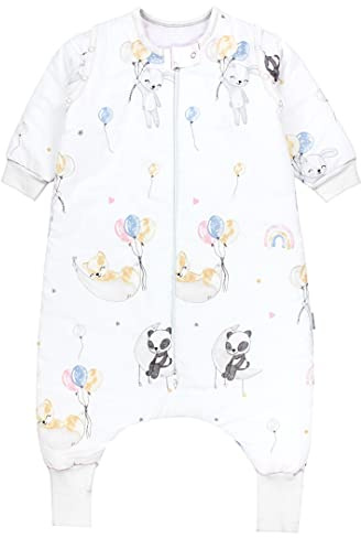 TupTam Baby Schlafsack mit Beinen und Ärmeln OEKO-TEX zertifizierte Materialien, Winterschlafsack 2,5 TOG Unisex