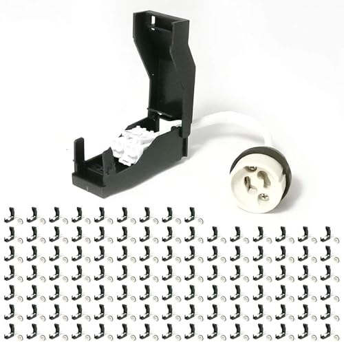 Europalamp 100 Douilles GU10 en Céramique Automatique 230V classe 2 avec Câbles Isolés pour Lampes et Ampoules LED GU10