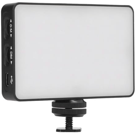 RGB-videolampor LED-kameraljus fullfärg, bärbar fotobelysning 3 000 mAh uppladdningsbar 2500K-9000K dimbar, 26 scenlägen för professionell filmning