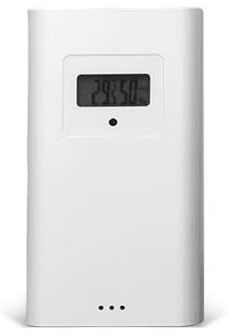 jely Außensensor Kompatibel mit Wlan Wetterstation EM3390TF, Funk Ersatzsensor für EM3390TF Wetterstation, Kabelloser Temperatursensor, Fernsensor, Weiß