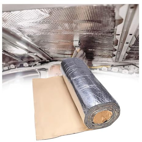 SHUITUKOUU Wärmedämmende Dämmmatte, Auto-Wärmedämmplatte, geräuschdämmendes Material aus Aluminiumfolienschaum, dämmende Dämmmatte mit Hitzeschild, Color : 20mm(THK), Size : 1 * 10M (10m