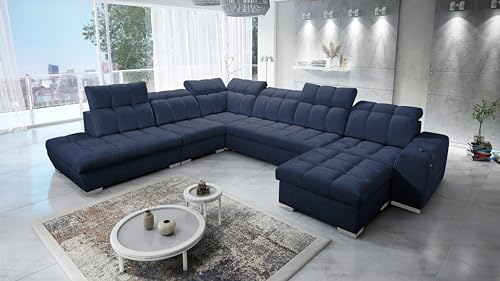 IM SOFA XXL Couch Riesensofa in U-Form Wohnlandschaft Pagani X Links/rechts Farbe wählbar TOP Qualität