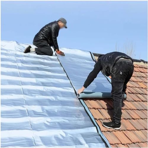MAYFABD Tela Asfaltica Autoadhesiva Cinta Impermeable Techo Cinta Impermeable para Grietas De Asfalto Parche Reparador para Calzada Cinta Selladora Autoadhesiva para Mantenimiento,1x5m